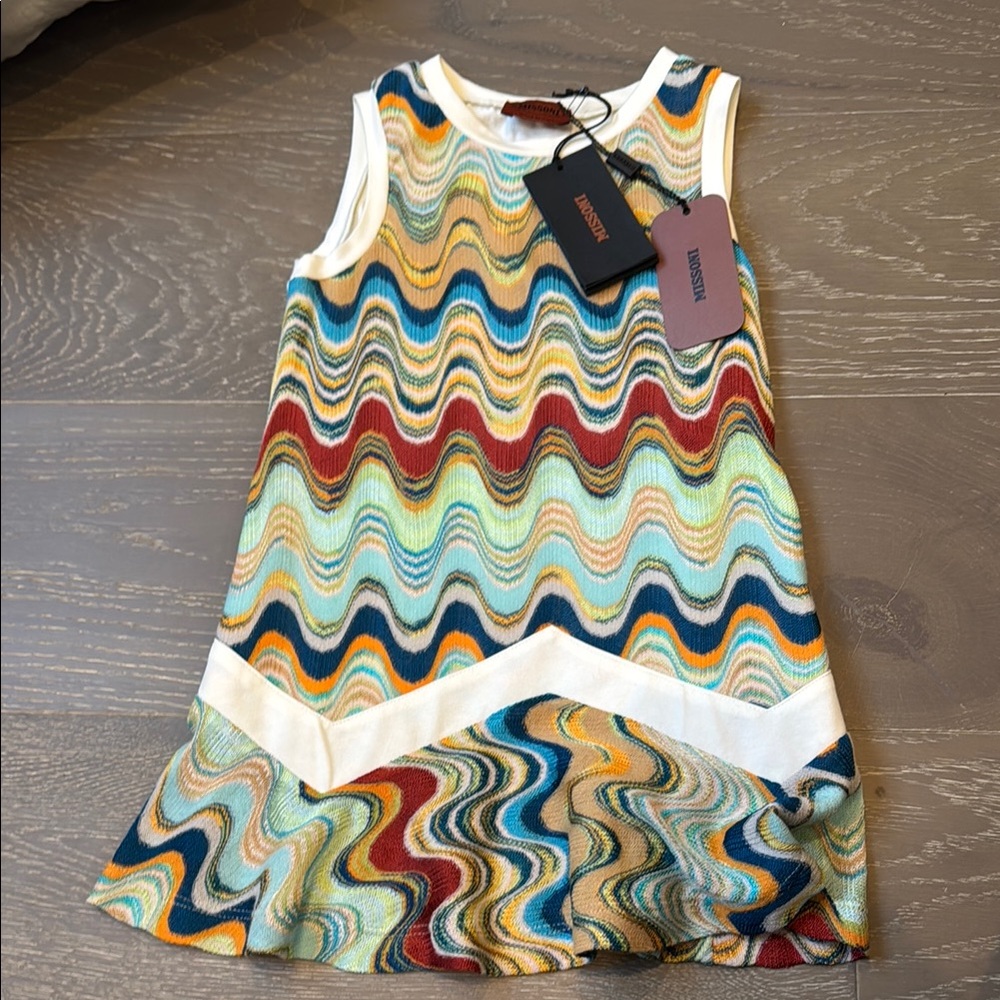 Missoni Kids Multicolor Wave Pattern Dress